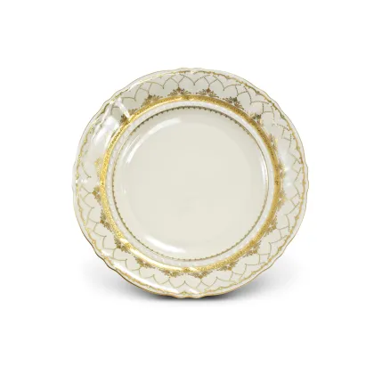 Zdjęcie Stylowy płaski talerz z porcelany z wyjątkowej kolekcji Ivory wedding sonata – Leander