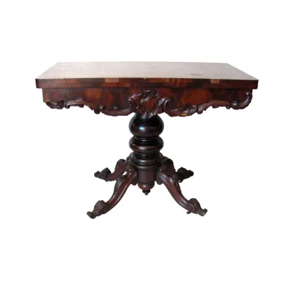 Zdjęcie Wiktoriański składany stół z mahoniu z XIX wieku