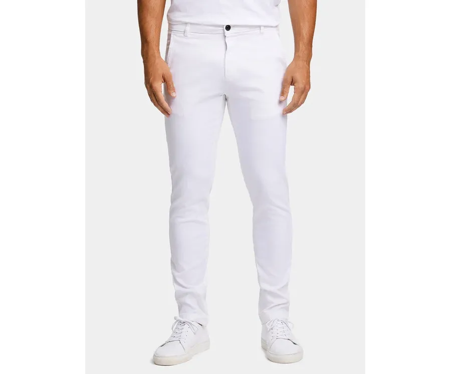 obrazek 1 Lindbergh Chinosy 30-005044 Biały Slim Fit