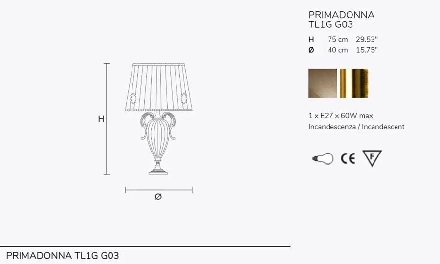 picture 3 Masiero Table Lamp Primadonna TL1