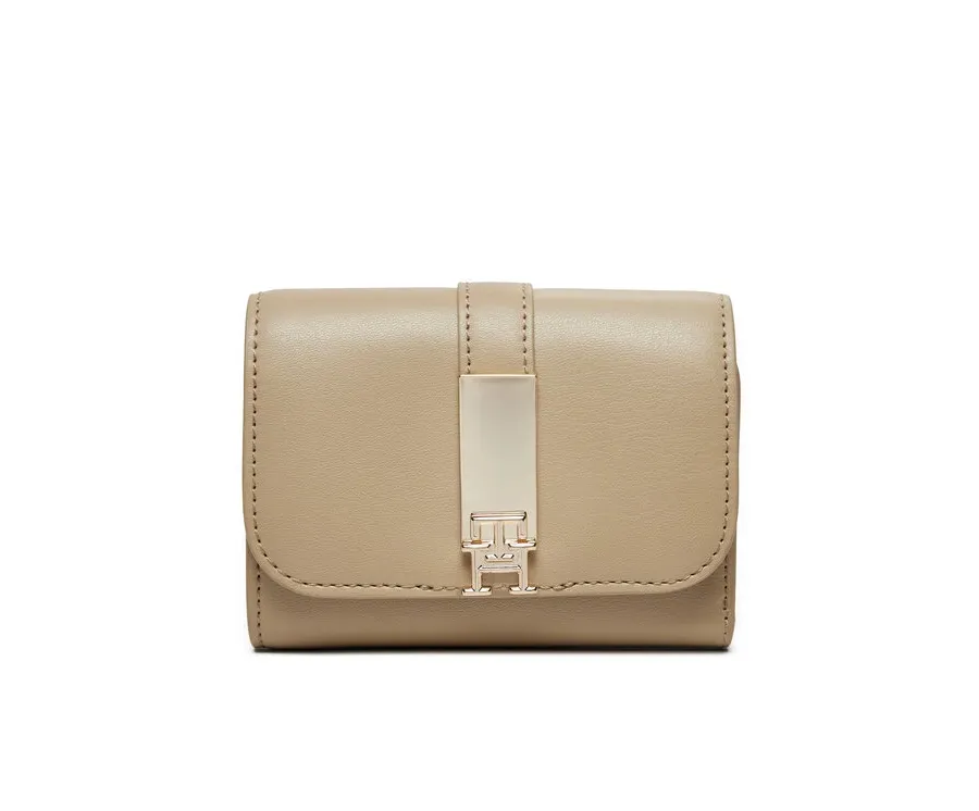 obrazek 1 Tommy Hilfiger Mały Portfel Damski Th Heritage Med AW0AW16579 Beżowy