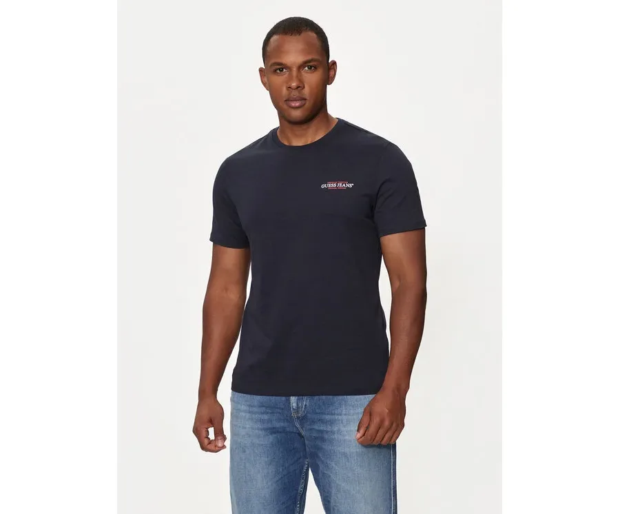 obrazek 1 Guess Jeans T-Shirt M4YI55 K8HM0 Granatowy Slim Fit