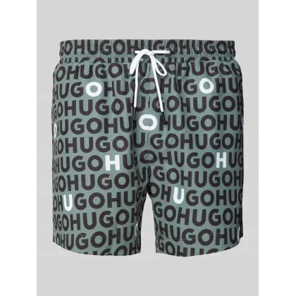 Zdjęcie Spodenki kąpielowe o kroju regular fit z nadrukiem z logo model ‘TORTUGA’