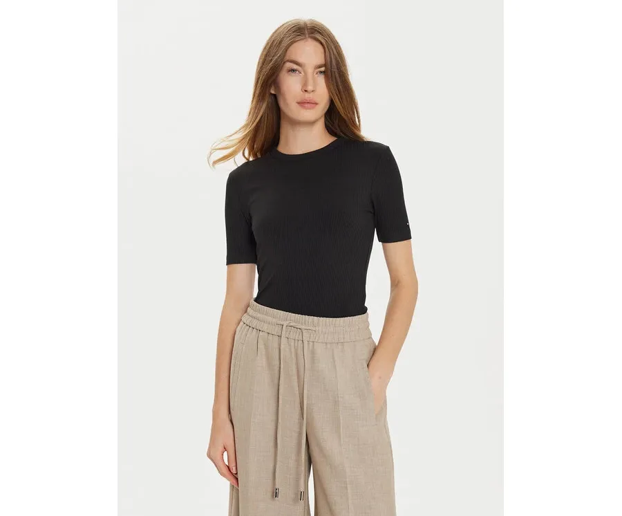 obrazek 1 Tommy Hilfiger T-Shirt WW0WW43918 Czarny Slim Fit