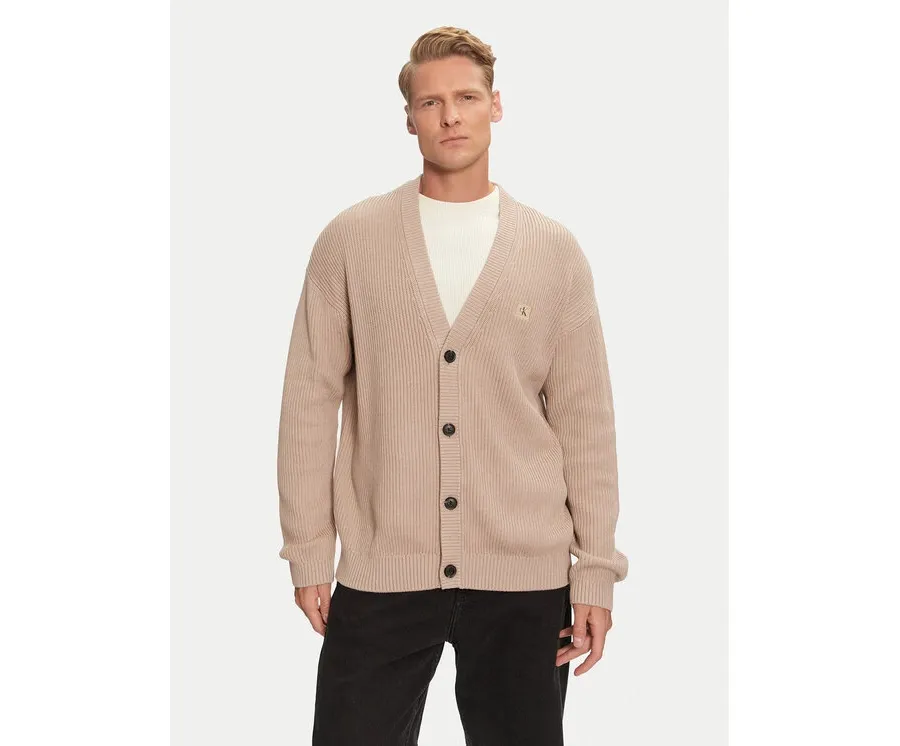 obrazek 1 Calvin Klein Jeans Kardigan J30J326201 Beżowy Regular Fit