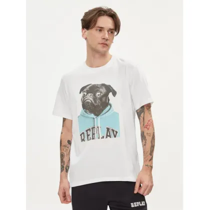 Zdjęcie Replay T-Shirt M6808.000.22662 Biały Regular Fit REPLAY