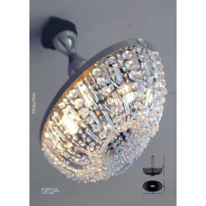 Zdjęcie Żyrandol owalny wykonany z kryształów o różnych kształtach - Il Paralume Marina