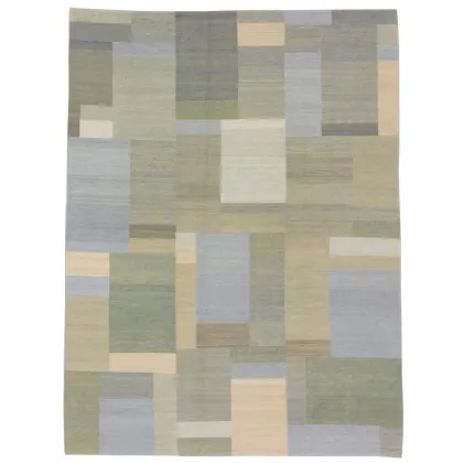 Picture Classic woollen carpet with rectangular fields