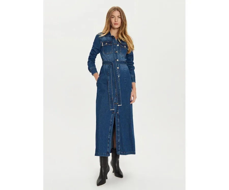 obrazek 1 Babylon Sukienka jeansowa EBJ008 Niebieski Regular Fit