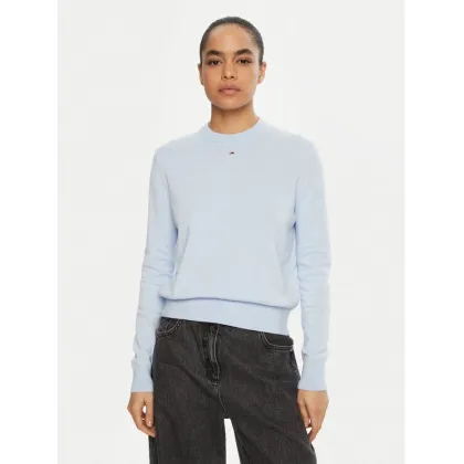Zdjęcie Tommy Jeans Sweter Essential DW0DW20159 Błękitny Regular Fit