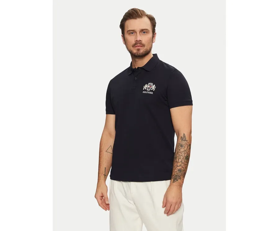 obrazek 1 Tommy Hilfiger Polo Icon Graphic MW0MW37516 Granatowy Regular Fit