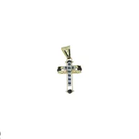 Zdjęcie Męski dweukolorowy krzyż z włoch 18x12mm