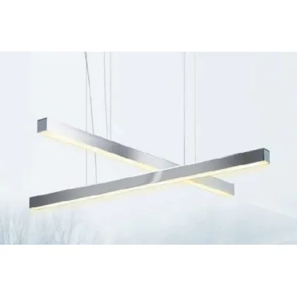 Zdjęcie Stylowa lampa sufitowa z podwójnymi kwadratowymi prętami z oświetleniem LED - Il Paralume Marina