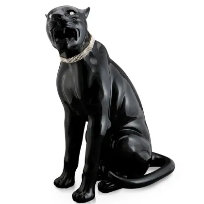 Zdjęcie Duża pantera ozdobna do salonu - czarna lub platynowa