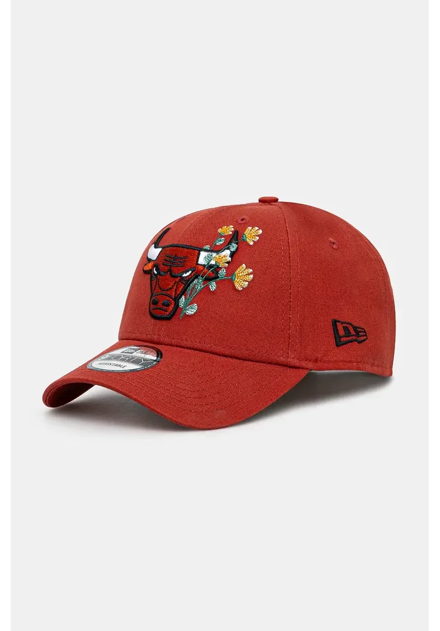 obrazek 1 New Era czapka z daszkiem bawełniana FLOWER ICON 9FORTY® CHICAGO BULLS kolor czerwony z aplikacją 60565525