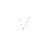 Picture Rose gold chain with a light heart-shaped point and studded with cubic zirconias, 42 cm