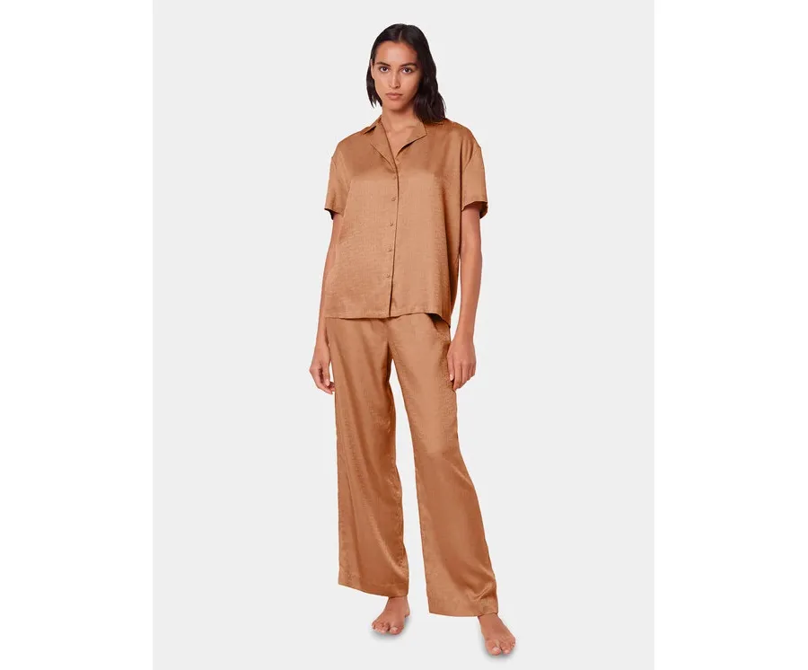 obrazek 1 Triumph Spodnie piżamowe Silky Sensuality 10218287 Brązowy Relaxed Fit