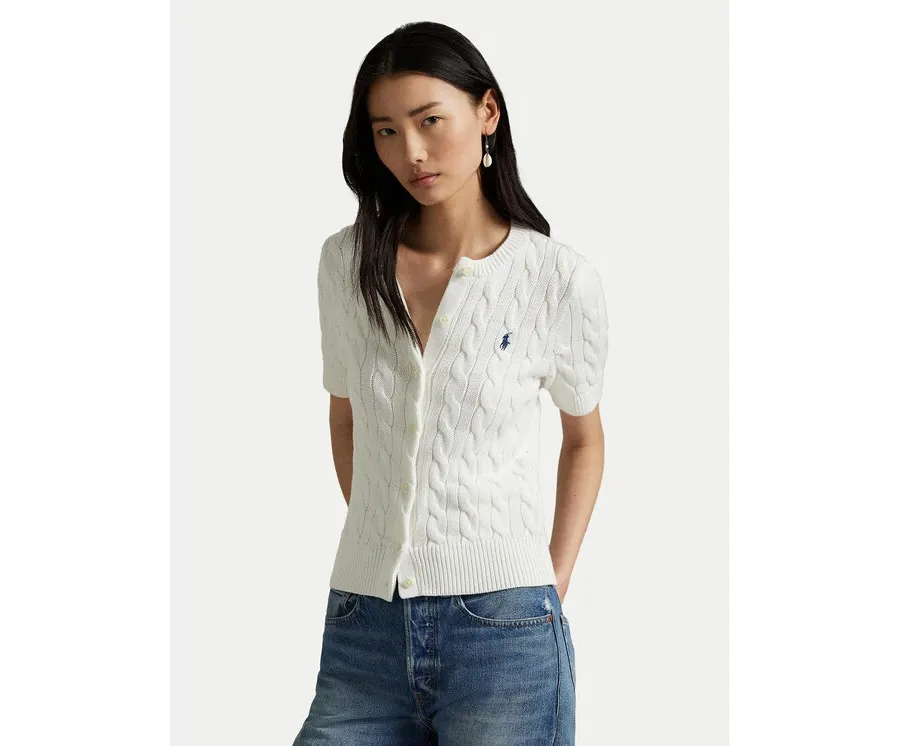 obrazek 1 Polo Ralph Lauren Kardigan 211966720001 Biały Slim Fit