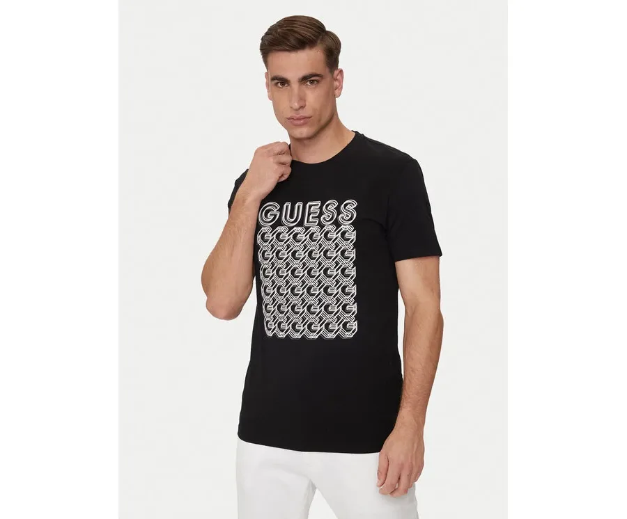 obrazek 1 Guess T-Shirt M4YI29 J1314 Czarny Slim Fit
