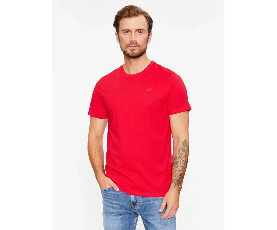 obrazek 1 4F T-Shirt 4FAW23TTSHM0876 Czerwony Regular Fit
