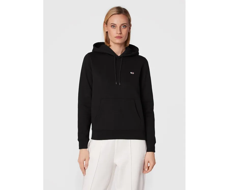 obrazek 1 Tommy Jeans Bluza Fleece Hoodie DW0DW09228 Czarny Regular Fit