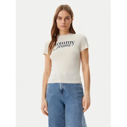 Zdjęcie Tommy Jeans T-Shirt Essential DW0DW19447 Beżowy Slim Fit