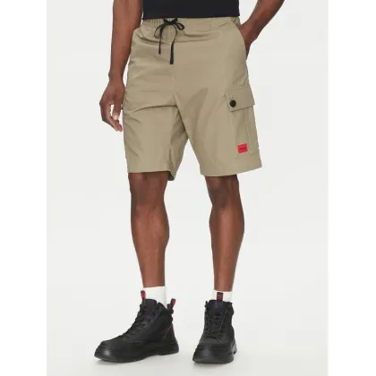 Zdjęcie HUGO Szorty materiałowe Garlio 50510594 Brązowy Regular Fit