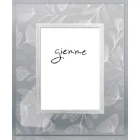 Picture Stylish silver photo frame 9x13 cm decorated with a flower motif