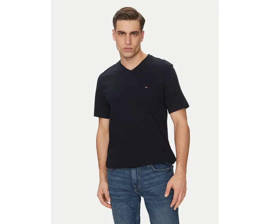 obrazek 1 Tommy Hilfiger T-Shirt Essential V-Neck Tee MW0MW39249 Granatowy Regular Fit