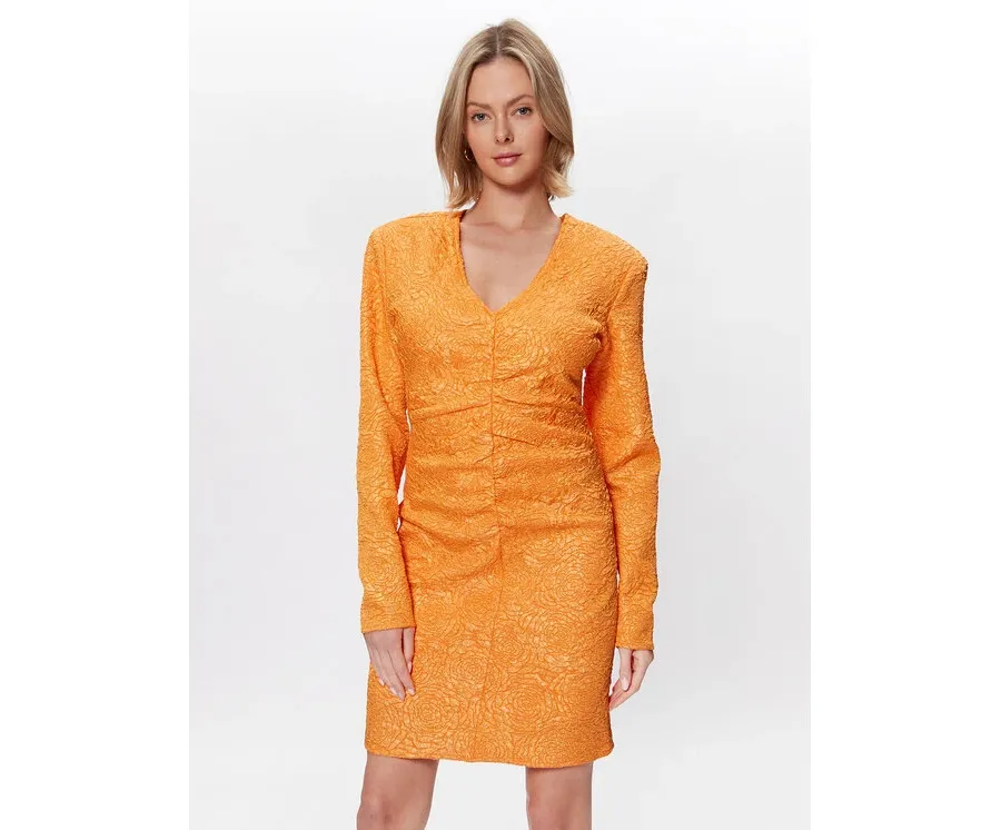 obrazek 1 Gestuz Sukienka koktajlowa Maisie 10906936 Pomarańczowy Slim Fit