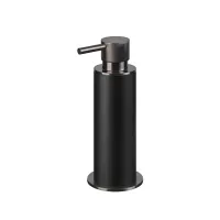 Picture Stylish black dispenser Ø7xH19 cm with graphite matte finish