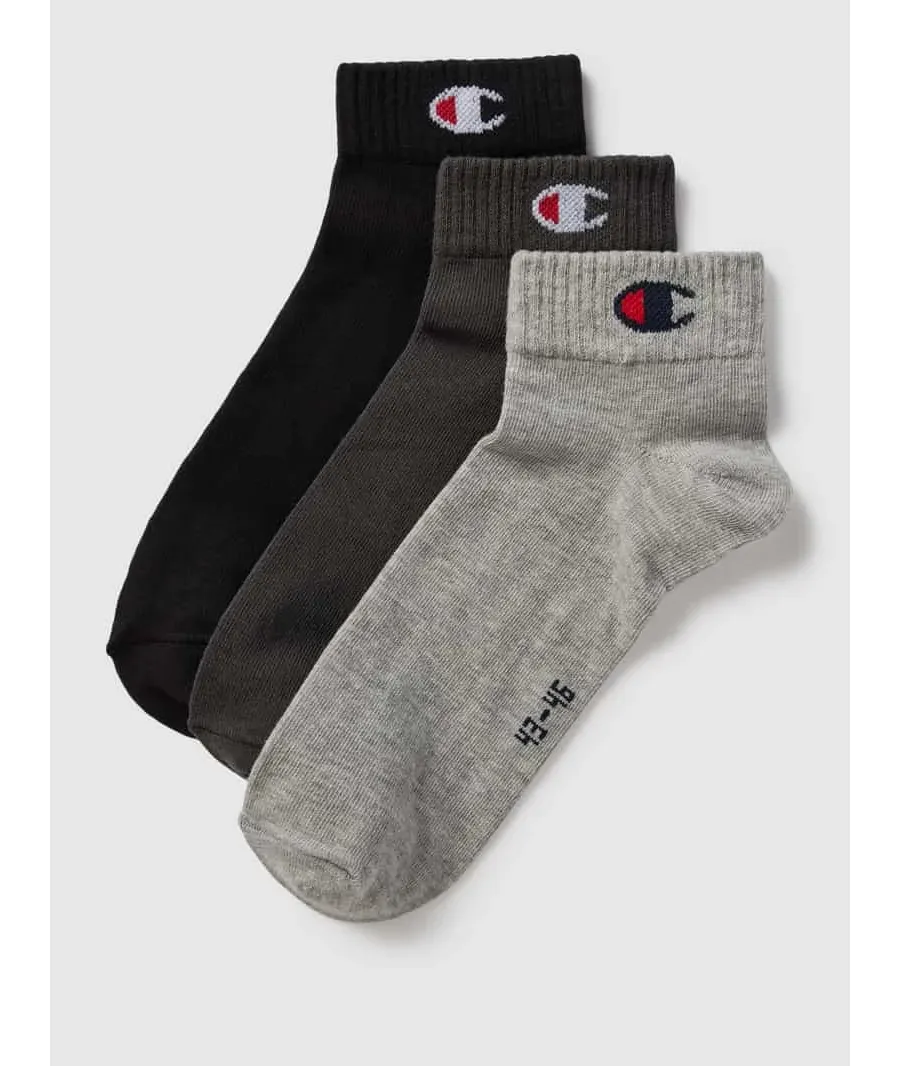 obrazek 1 Skarpety z detalem z logo, w zestawie 3 szt., model „Quarter Sock”