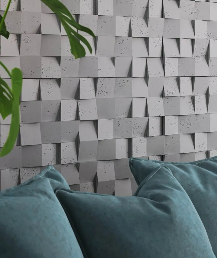 obrazek 1 60x60 cm VT - PB15 (BS śnieżno biały) COCO - panel dekor 3D beton architektoniczny