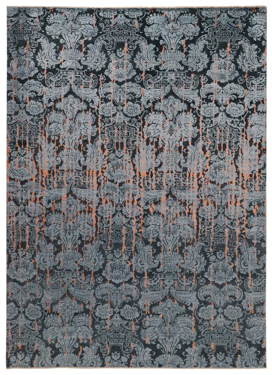 picture 1 Luxurious gray exclusive 3D carpet - DAMASK 7083
