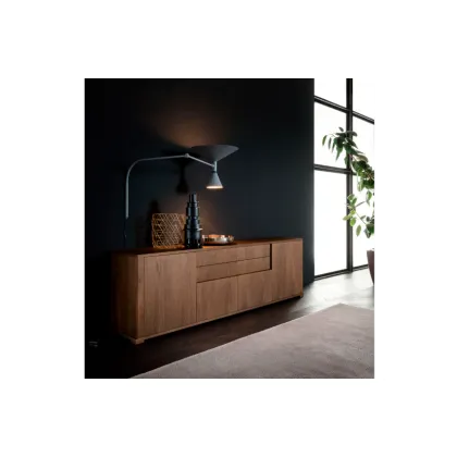 Zdjęcie Elegancki Dębowy Kredens z Przesuwnymi Drzwiami do Salonu z Włoch - Bamax