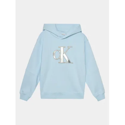 Zdjęcie Calvin Klein Jeans Bluza Metallic Monogram IG0IG02298 Niebieski Regular Fit