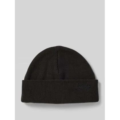 Zdjęcie Czapka beanie z szerokim brzegiem i wyhaftowanym logo