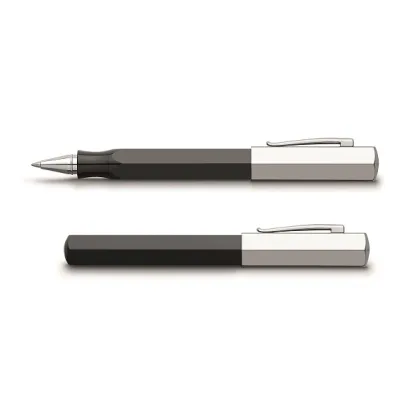 Picture Ballpoint pen made of black resin