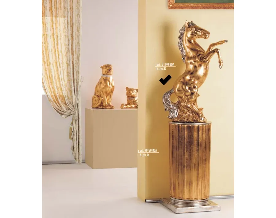 obrazek 1 Piękny koń z włoskiej ceramiki 87cm - Valle d'Oro Patchi