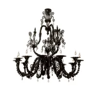 Picture A large glass chandelier in an antique style
