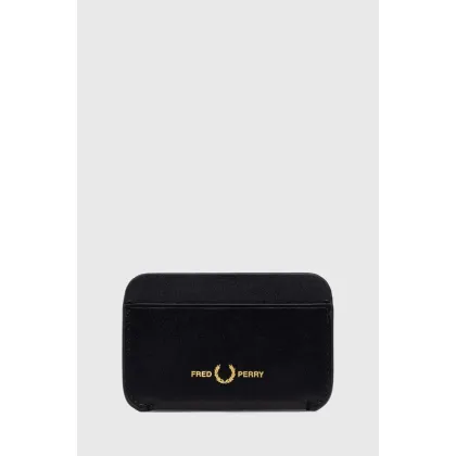 Zdjęcie Fred Perry etui na karty skórzane Burnished Leather Cardholder kolor czarny L4334.102
