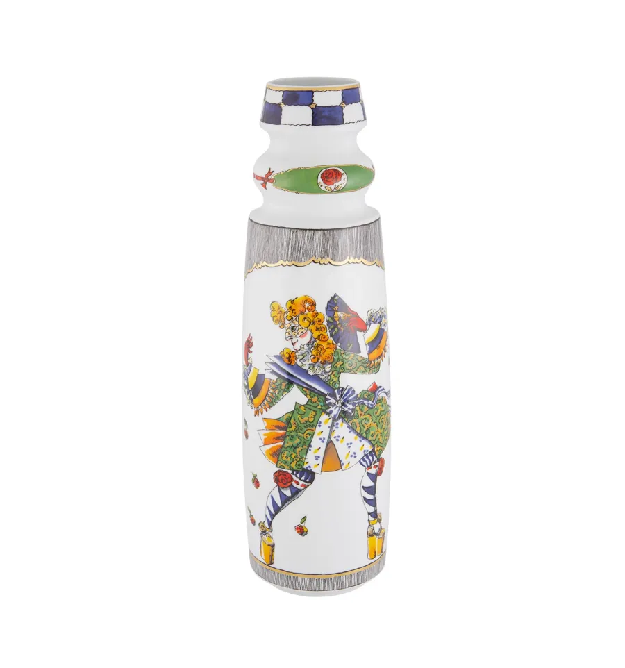 obrazek 1 Porcelanowy malowany wazon Player inspirowany sztuką baletu - Vista Alegre