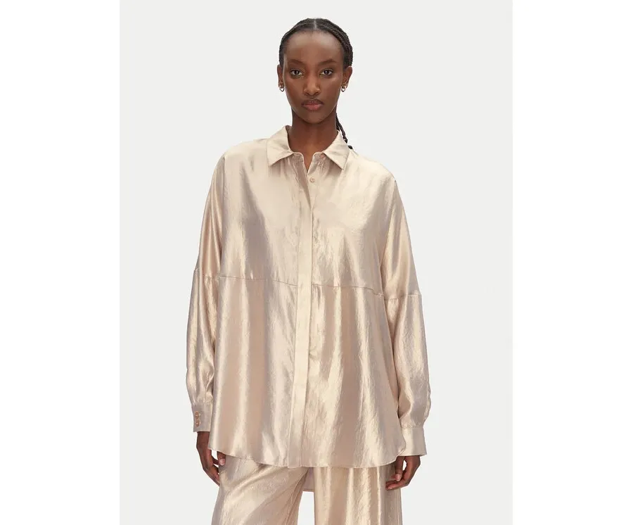 obrazek 1 ACCESS FASHION Koszula 53-7016-922 Złoty Loose Fit
