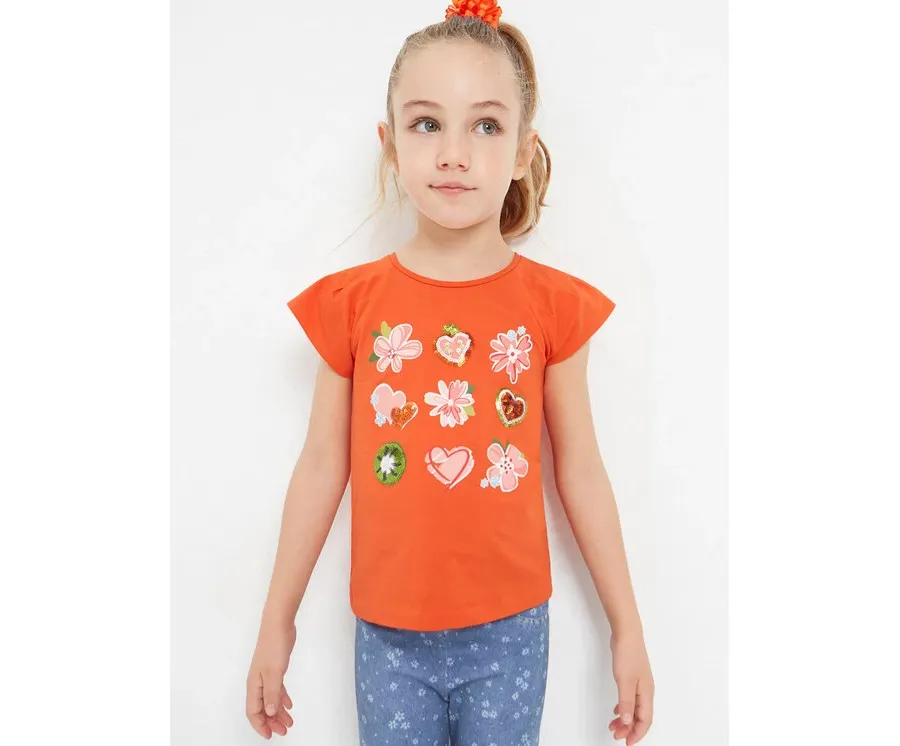 obrazek 1 Mayoral T-Shirt 3071 Pomarańczowy