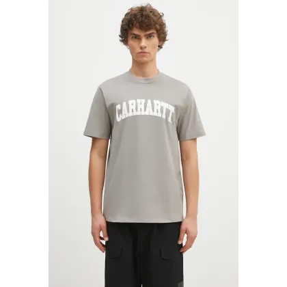 Zdjęcie Carhartt WIP t-shirt bawełniany S/S University męski kolor szary z nadrukiem I034851.2DFXX