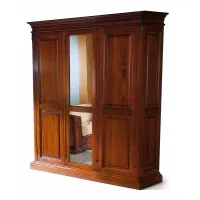 Picture Exclusive antique 3-door wardrobe with mirror