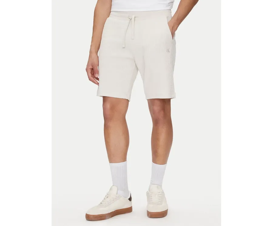 obrazek 1 Calvin Klein Jeans Szorty sportowe J30J327247 Beżowy Regular Fit
