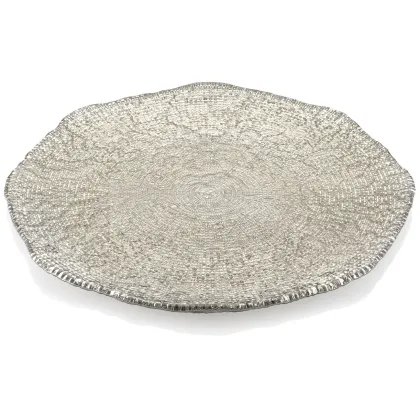 Picture Transparent round flat Diamond plate in sand color – IVV