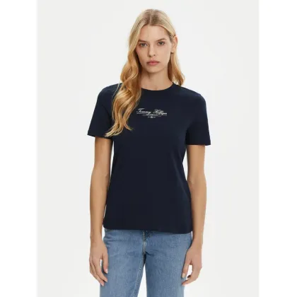 Zdjęcie Tommy Hilfiger T-Shirt WW0WW45428 Granatowy Regular Fit
