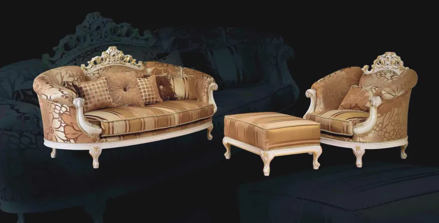 obrazek 1 Stylowa antyczna trzyosobowa sofa do salonu – Morello Gianpaolo